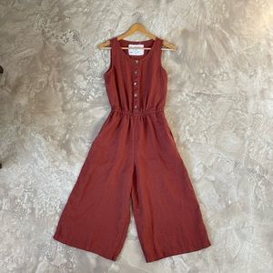 notPERFECTLINEN - PALMA Romper - Redwood Color - Size S/M
